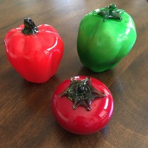 Glass Art Seeded Vegetables